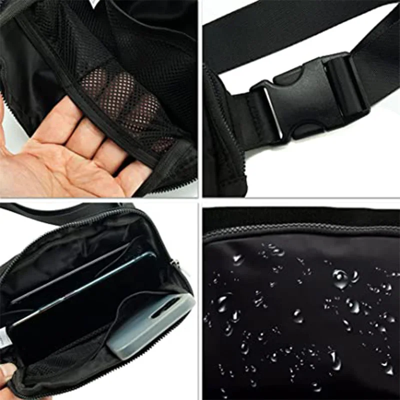Fashion Fanny Packs for Women Men Versatile Outdoor Sports Waterproof Nylon Cell Phone Waist Belt Bag Man Crossbody Chest Bag