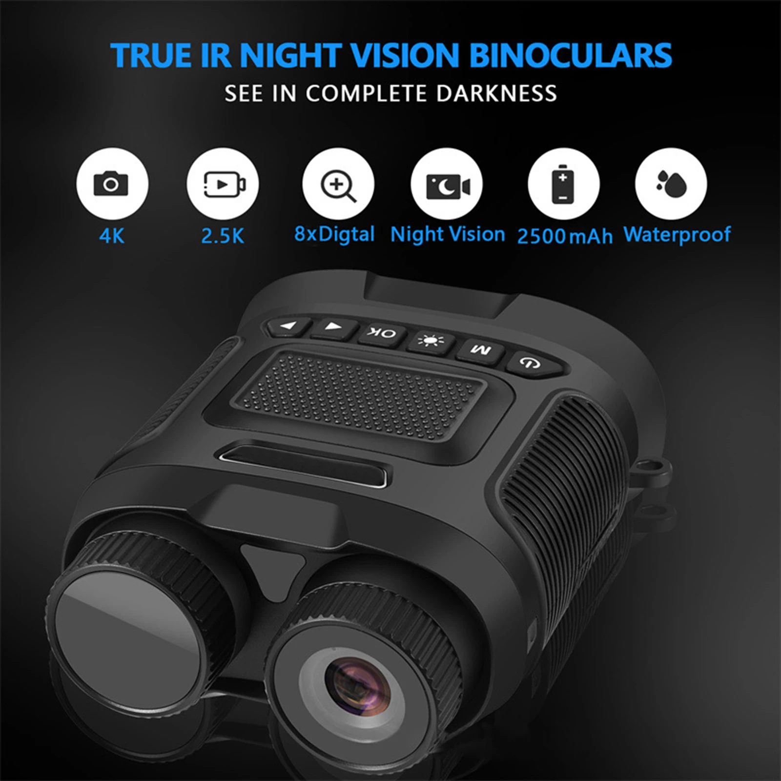 

Outdoor Hiking Compact Binoculars Telescope for Hunting 10X Digital Zoom Infrared Night Vision Goggles Day Night Use Camping