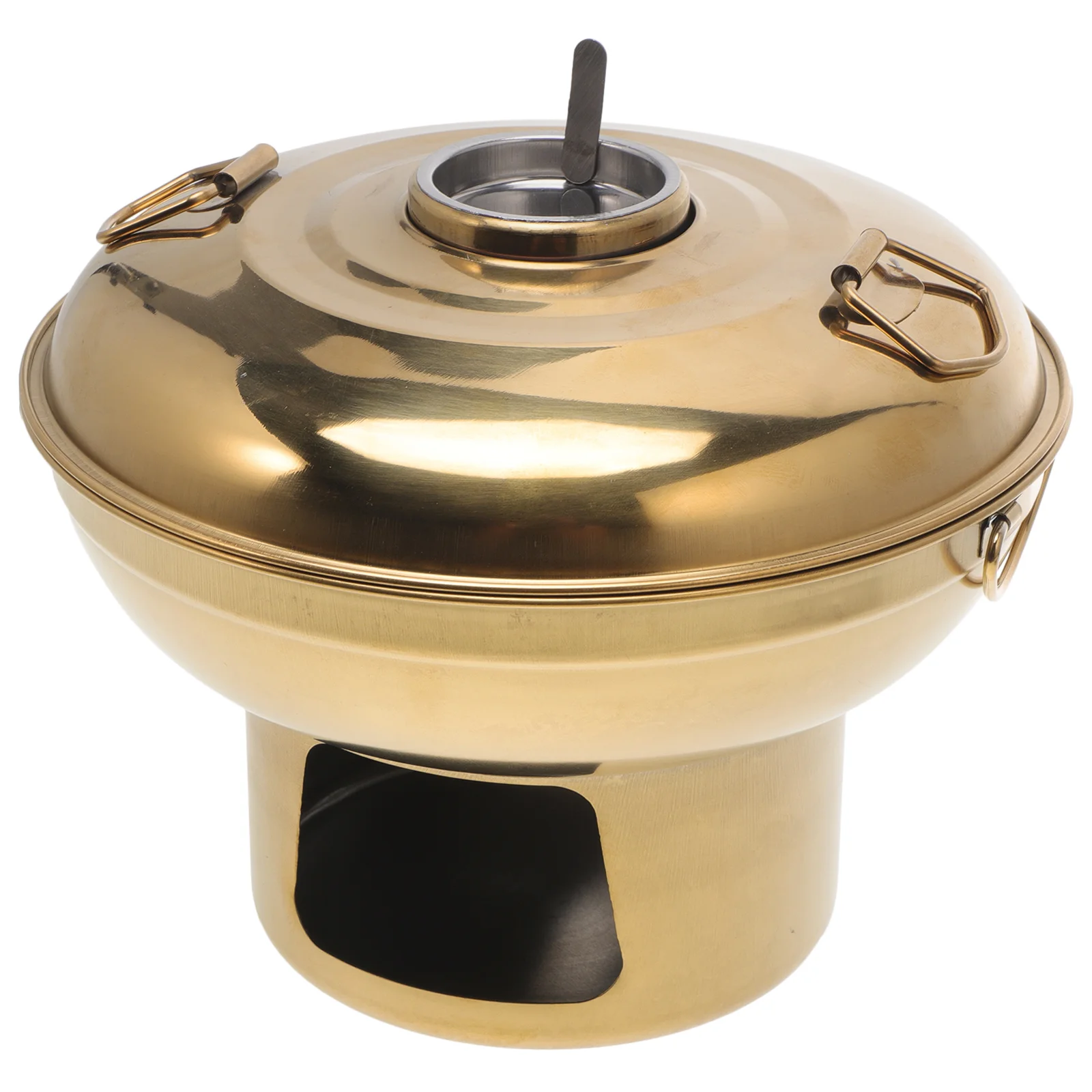 

Stainless Steel Cooking Pot Household Hot Pot Outdoors Indoors Cookware With Alcohol Stove