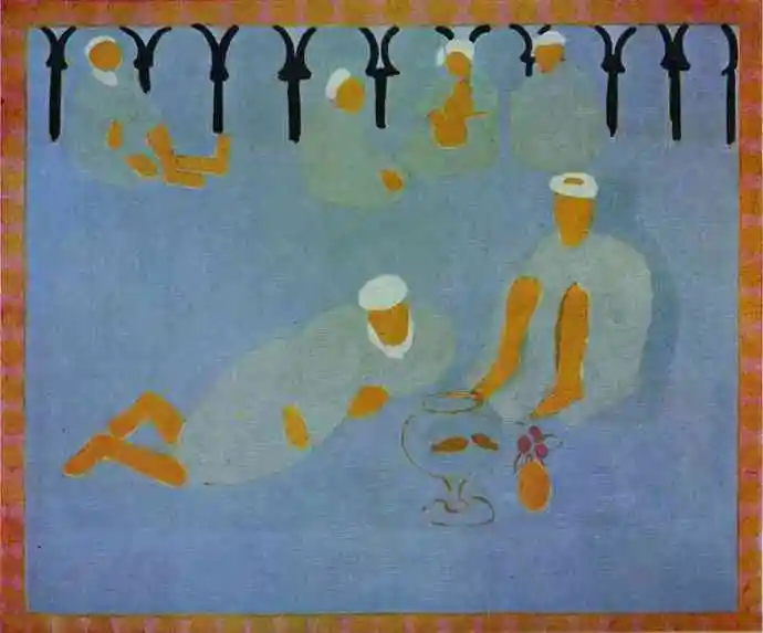 

Handmade oil painting reproduction on linen canvas，arabian coffee house 1913 by Henri Matisse, Free shipping