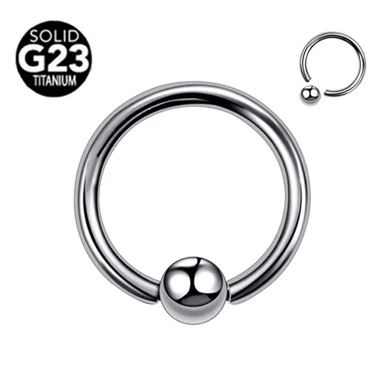 

100pcs/Lot G23 Titanium 16G Captive Bead Ring BCR Circular Barbell Piercing with Crystal Lip Eyebrow Jewelry Wholesale