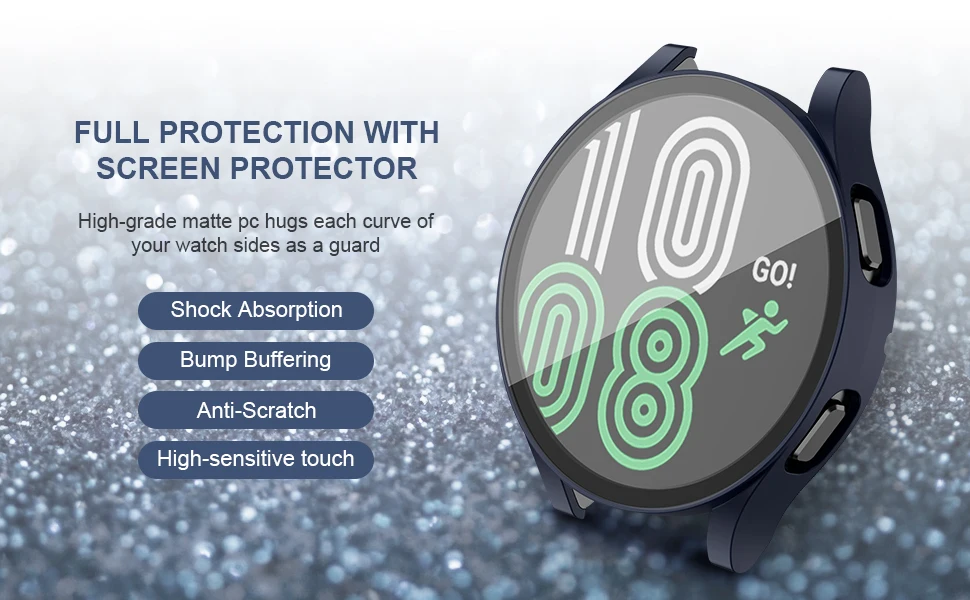 Glas gehäuse für Samsung Galaxy Uhr 5 4 40mm 44mm Zubehör PC Allround Anti-Fall Stoßstange Abdeckung Uhr 5 Uhr 4 Displays chutz folie – Detail 9
