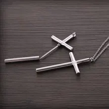 

1PC EDC Titanium Steel Toothpick Cross Necklace Personal Safety Supplies For Women Outdoor Spike Anti-wolf Car Accessories