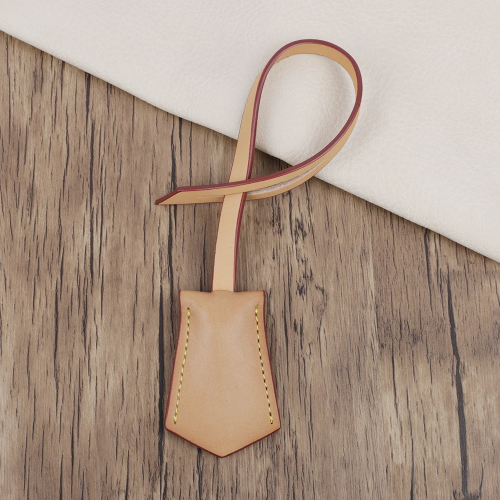 Vachetta Leather Luggage Tag with Clip