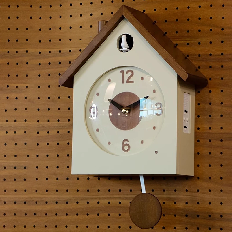 Description Picture 2 of itemSolid Wood Wall Clock Creative Cuckoo Living Room Decoration Clocks Modern Elegant Design Wall Clock Nordic Accessories Clocks