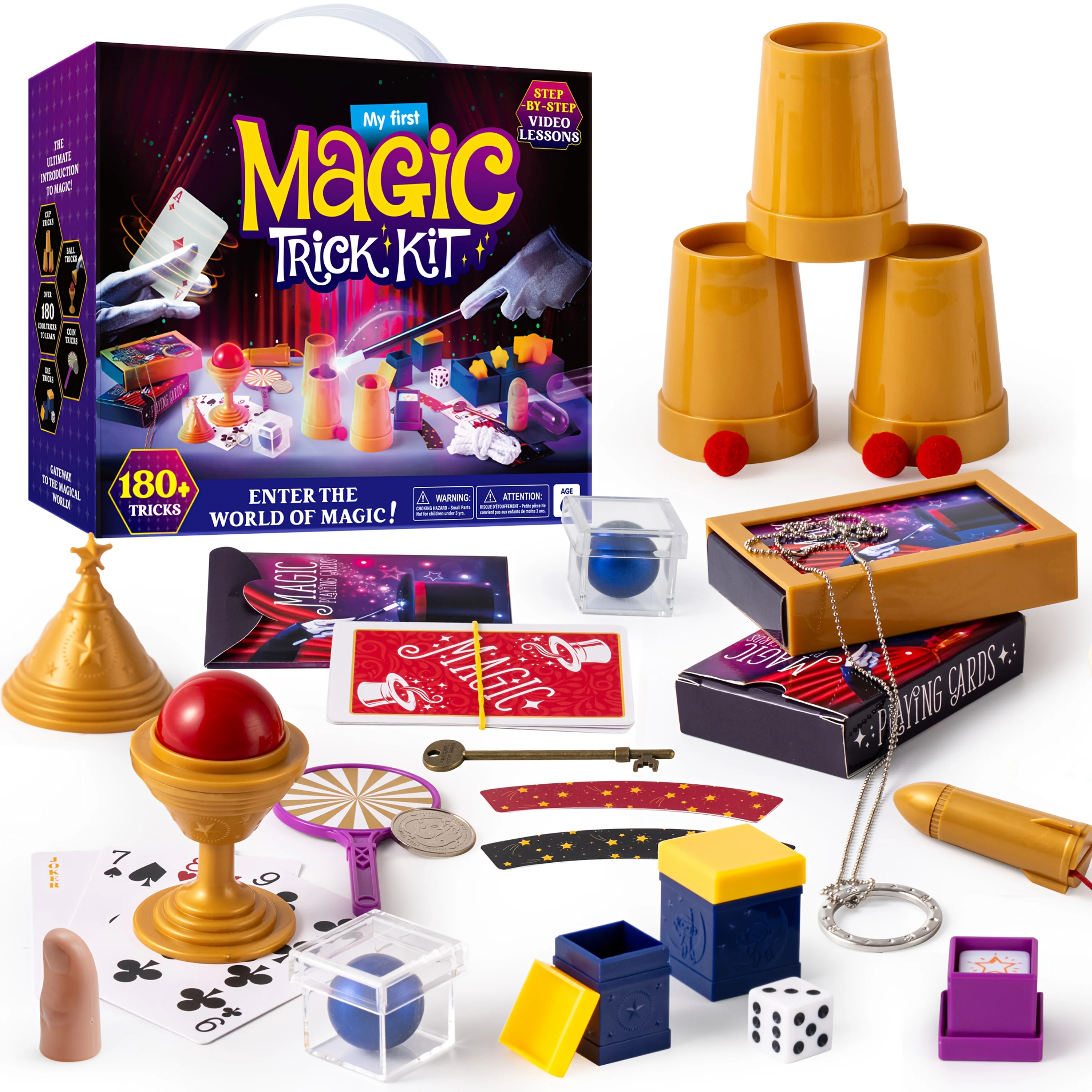 Magic Play Set JOYFY 180+ Magic Set First Magic Trick Kit Amazing Magician Toy with ...
