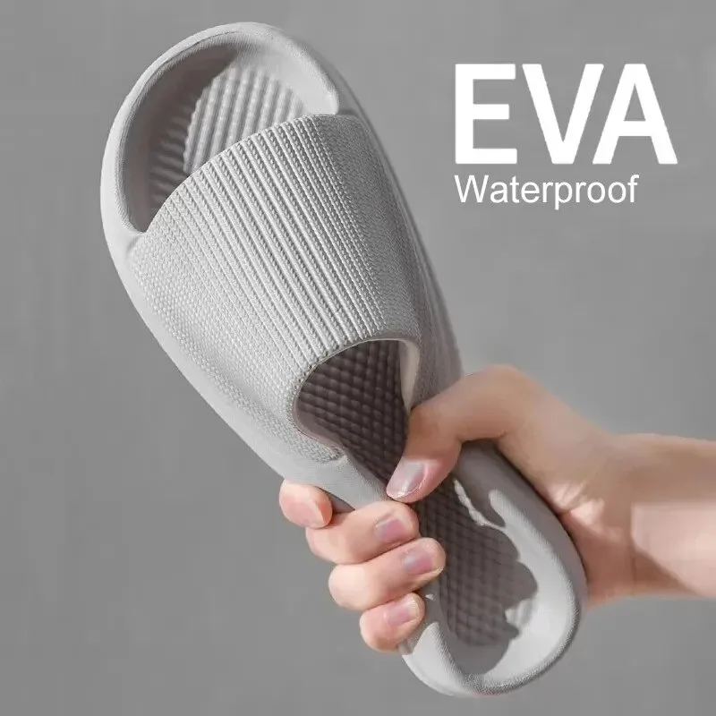 미끄럼 방지 EVA 소프트 솔 마사지 샤워 슬리퍼 여성 남성 커플 방수 홈 레저 패션 욕실 슬리퍼