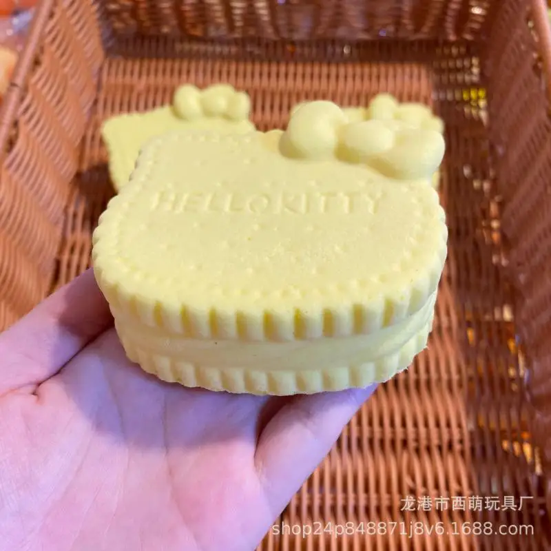 

Anime Kawaii Sanrio Hellokitty Slow Rebound Toy Kt Biscuit Simulation Bread Kneading Cartoon Cute Children Girls Toy Gifts