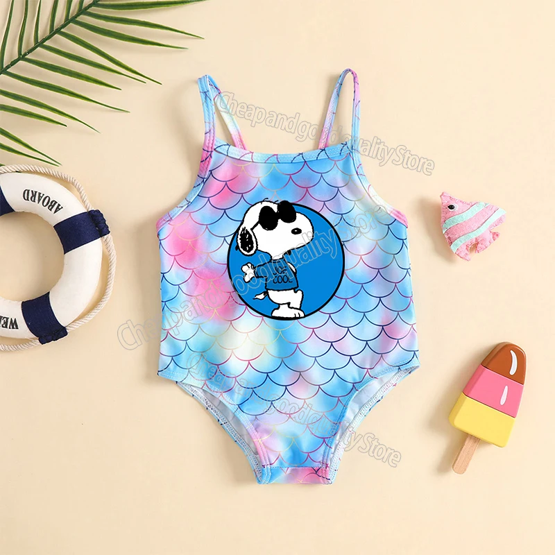 thumbnail image 1 of Traje de baño de Snoopy para niña, ropa de baño Kawaii de Anime, bañador de una pieza, ropa deportiva, accesorios de regalo, 1 of 5