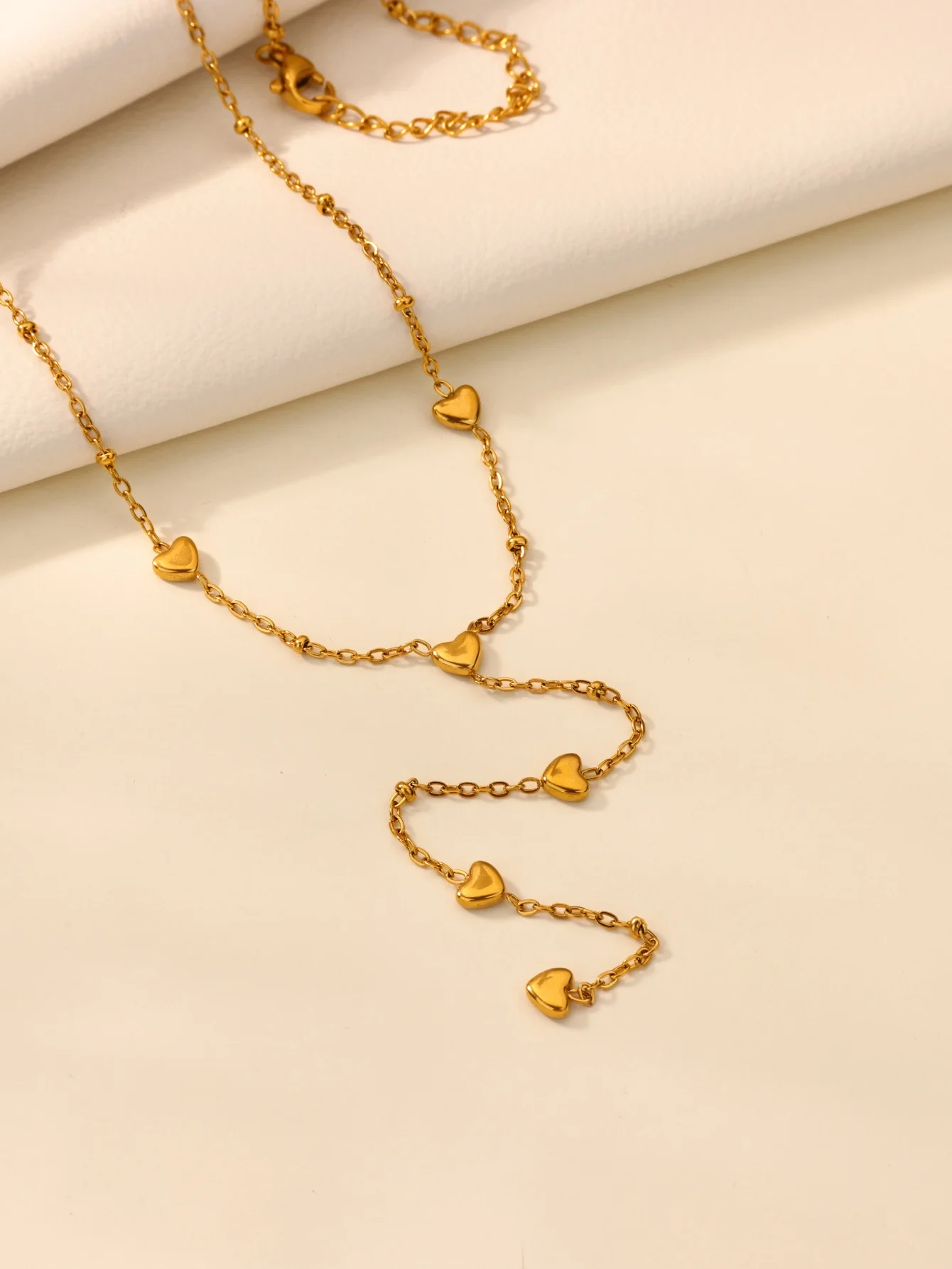 Stainless Steel Pendant Necklace 18K Gold Plated