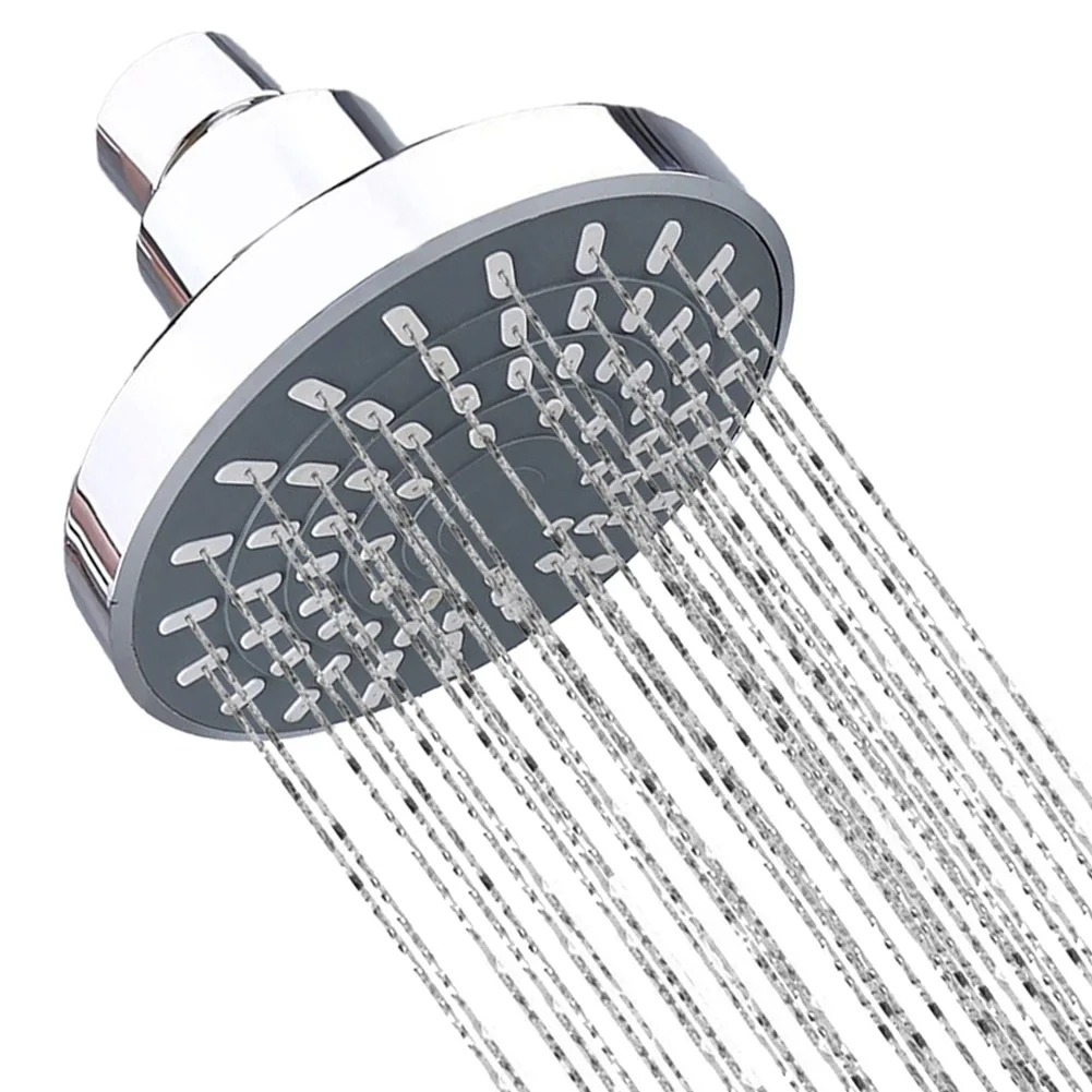

High Pressure Shower Head Round Sprayer Nozzle Adjustable Rainfall Wall-Mounted Faucet 9.5cm Chrome Shower Bathroom Accessories