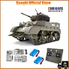 COOLBANK RC Tank 1/16 Scale 2.4ghz U.S. M5A1 Stuart Light Tank Model, Remote Control Tanks with Sound and Light  for Boys Adults 1