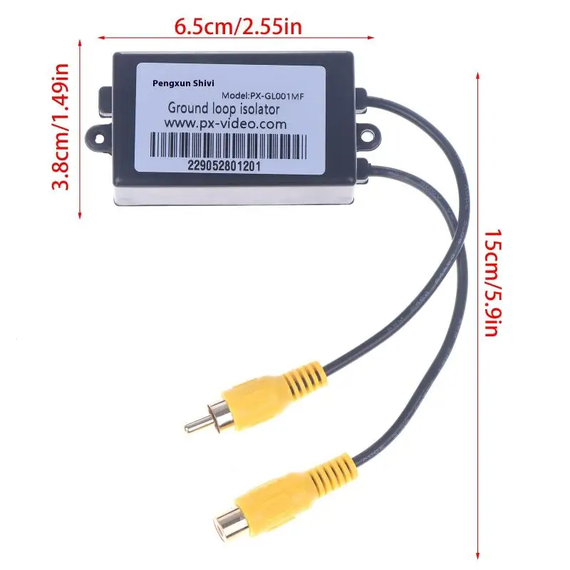 Plastic RCA Video Isolator Monitoring Video Interference AV Video Filter Eliminates Strong Current Horizontal Grain Snowflake