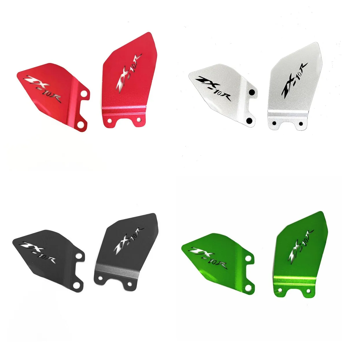 Motorcycle Foot Peg Heel Plates Guard For ZX-10R ZX10R 2011-2021 For ZX-10RR ZX10RR 2017-2020 Green, Foot Pegs - Canada - View #4