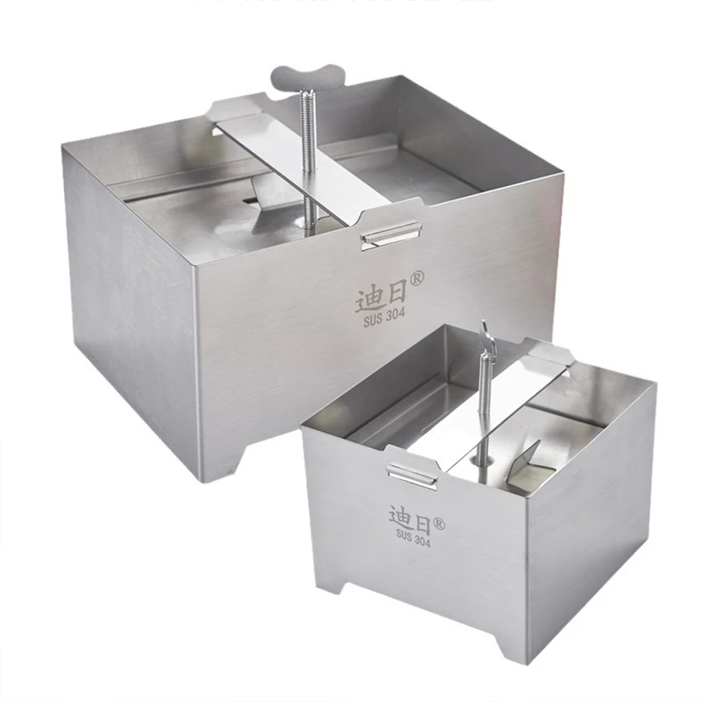 Tofu Press Cheese Making Molds Maker Food Grade Stainless Steel Mold Mould Curd Tool Soybean Box Squeezer Kit Tempeh Presser