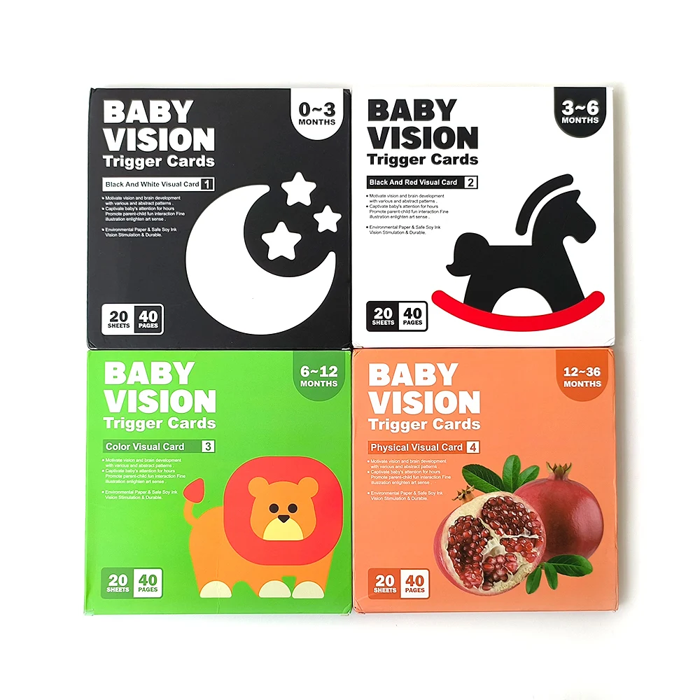 

Vision Trigger Cards Early Education Cards Train Newborn Babies Visual Stimulation Practice Montessori Toy For Toddlers