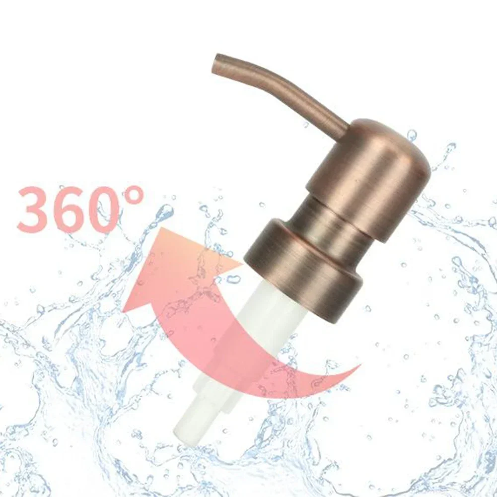 Bathroom Kitchen Liquid Soap Lotion Dispenser Pumps Head Handle Stainless Steel Pump Head For Hand Press Dispenser Bottle 1PCS For soap dispenser,soap pump,soap dispenser head
