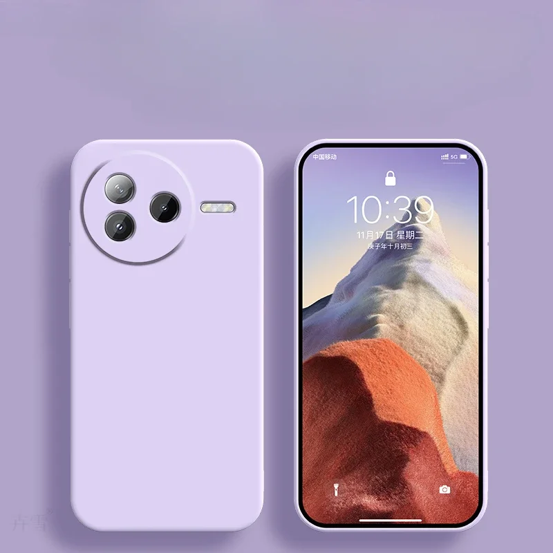 Liquid Silicone Matte Back Case with Candy Color and Camera Lens Protection