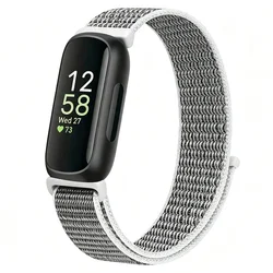 Durable Nylon Loop Sports Replacement Wristband Bracelet - Fitbit Inspire HR (Seashell)