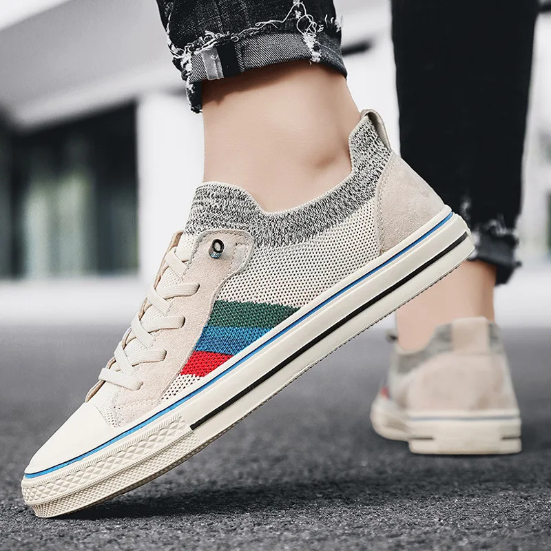 Мужские парусиновые туфли 2024, модные легкие сетчатые дышащие спортивные туфли, уличная удобная мягкая подошва, слипоны, обувь для медленной прогулки Мужские парусиновые туфли 2024, модные легкие сетчатые дышащие спортивные туфли, уличная удобная мягкая подошва, слипоны, обувь для медленной прогулки