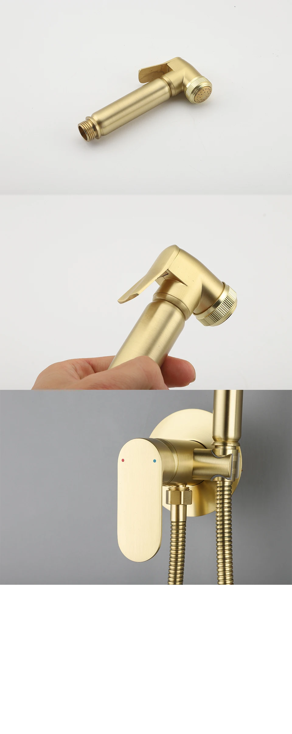 Description Picture 6 of itemULA Hot Cold Mixer Water Bidet Faucet Brass Gold Tap Portable Bidet Sprayer Shower Set Toilet Shattaf Set Bidet Hygienic Shower