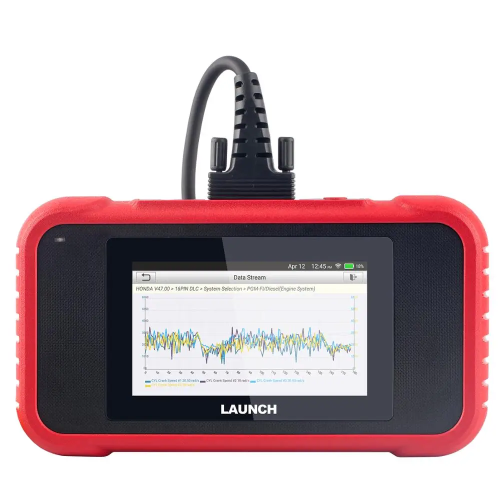 자동차 스캐너 런칭 CRP 123E 지원 시스템 진단, 엔진, ABS 에어백, SRS 및 전송 시스템, 전체 OBD2 기능