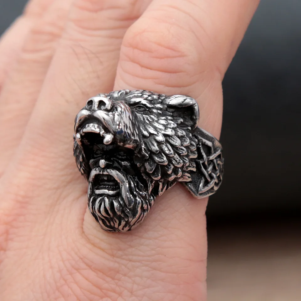 Oakky Men's Stainless Steel Ring - Vintage Punk Rock Hair Clipper Comb Design, Barber Biker Style