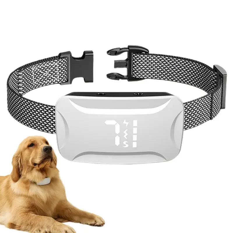 

Bark Collar For Large Dog Waterproof Dog Training Collar Rechargeable IP67 Waterproof No Bark Collars For Dogs With 7 Adjustable