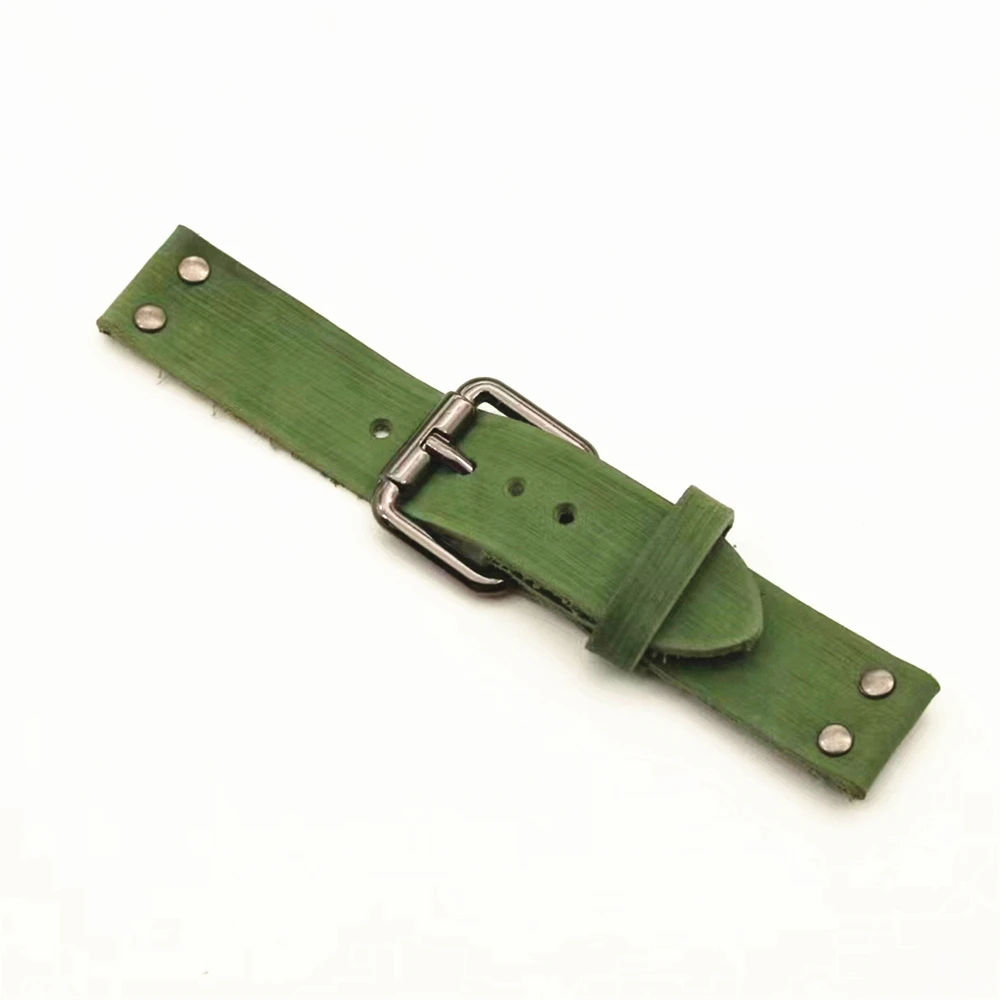 Punk Style Brown and Black Leather Watchband