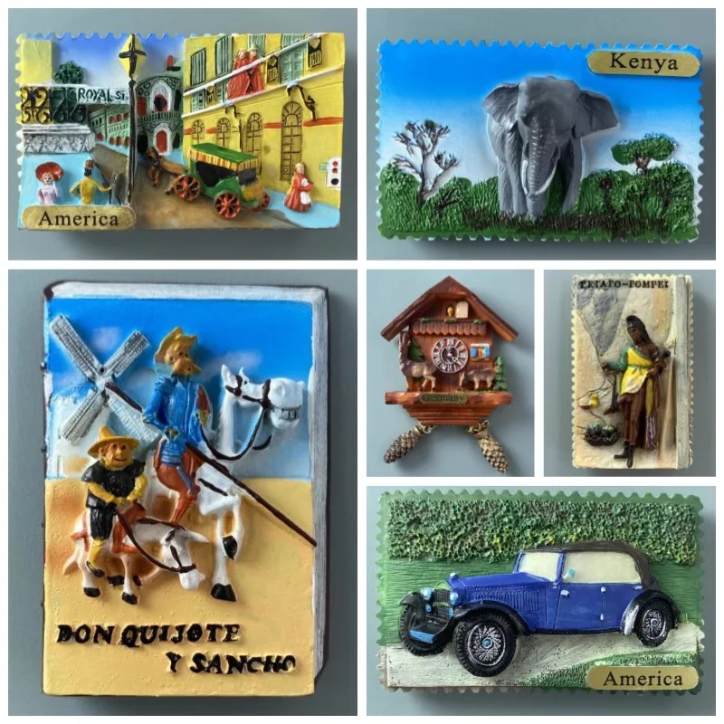 

Various Famous Resorts Travelling Souvenirs Spain Italy Greece Fridge Magnets America Turkey Fridge Stickers Wedding Gifts