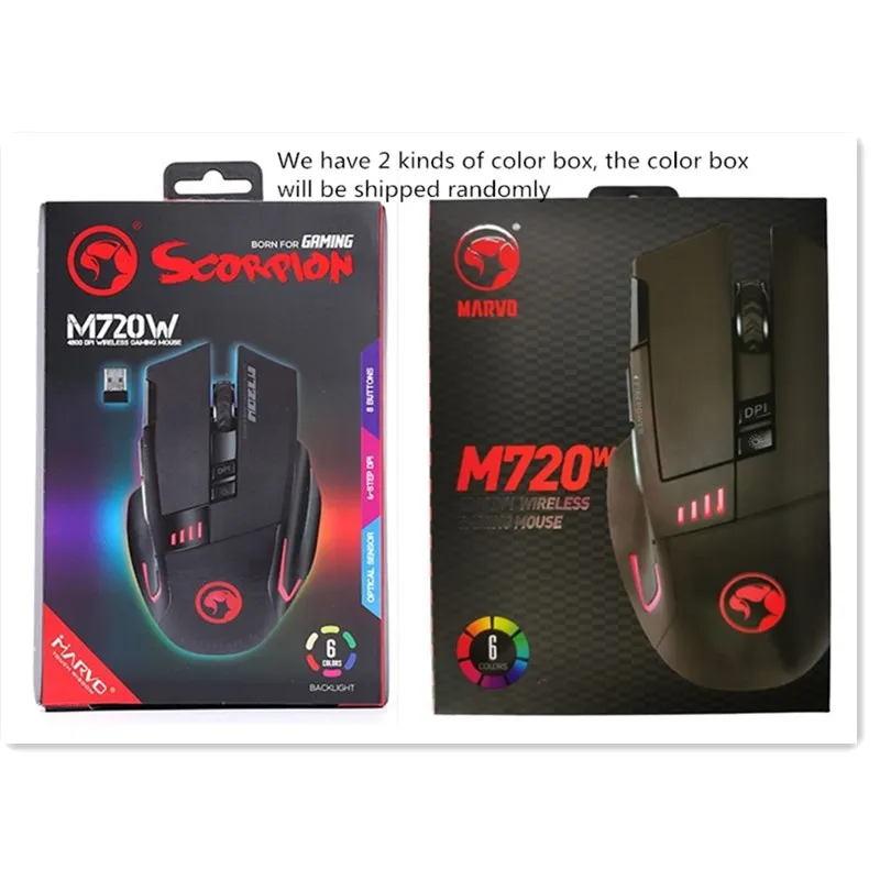 Souris Gamer MARVO M720W Scorpion Sans Fil Rétroéclairée - SpaceNet