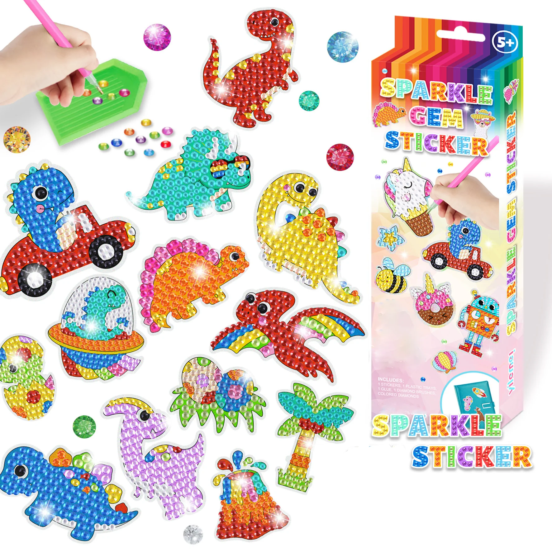 Cuadros Decorativos Pegatinas De Pintura De Diamantes DIY Pegatinas De Arte De Gema Wdftyju Linda Pegatinas De Mosaico De Arte De Diamantes De Dibujos Animados De Animales Pintura Por Numeros