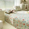 Floral Style Flat Sheet Set 100% Cotton Bed Sheets Sets Flower Leaves Botanical Pattern Printed Soft Bedding for Bedroom Decor 3