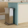 Hands-Free Kitchen Trash Can 45L Rectangular Soft-Close Lid Brushed Stainless Steel Step Pedal Silent Close Liner Pocket Durable 6