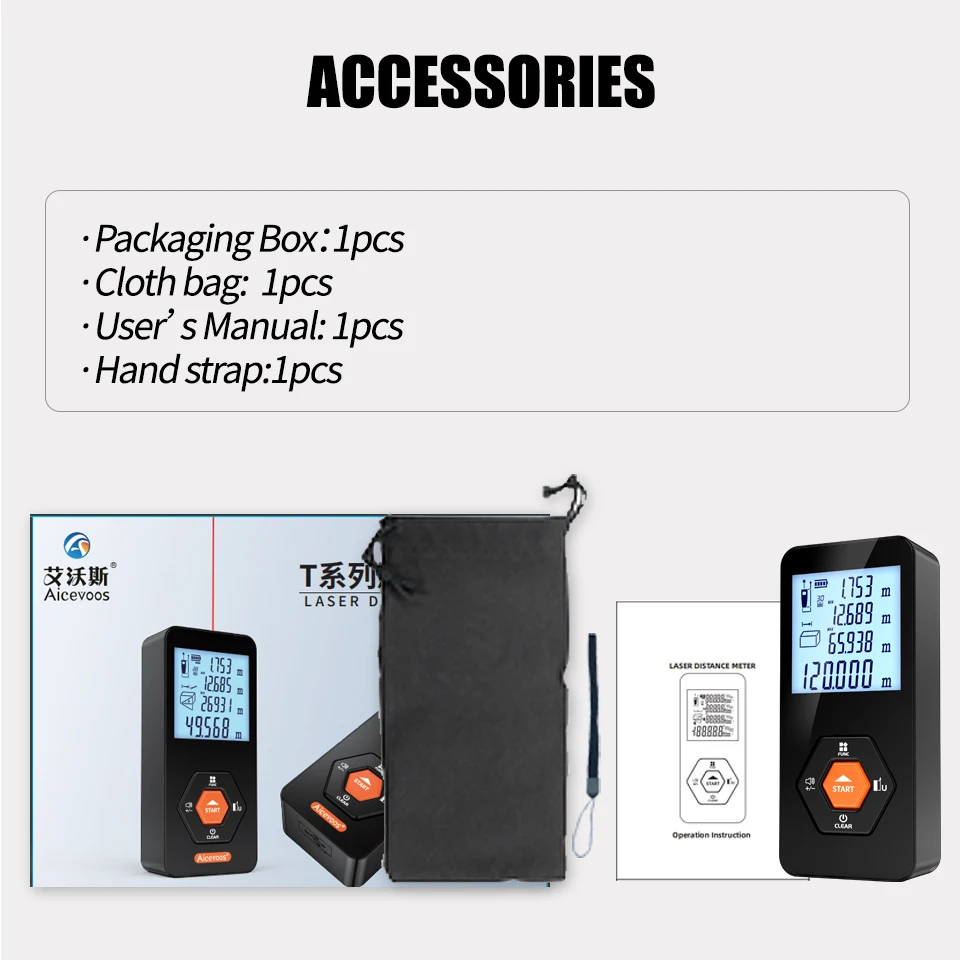 Green Light Digital Laser Rangefinder 50M70M100M120M Green Beam Laser Distance Meter Trena Tape Measure Roulette