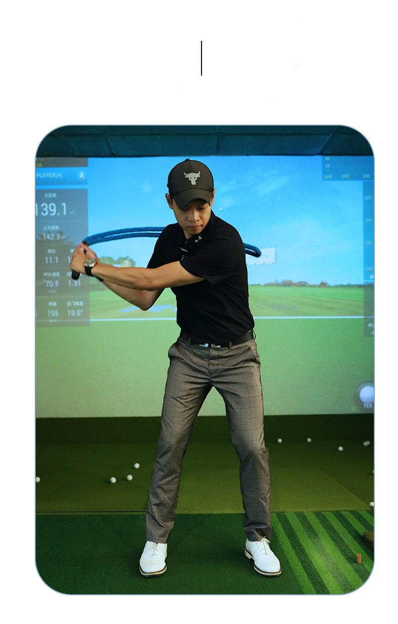 Golf Swing Trainer Golf Practice Training Rope Golf Corrective Action Swing Training Aids Beginner Gesture Correction Rope