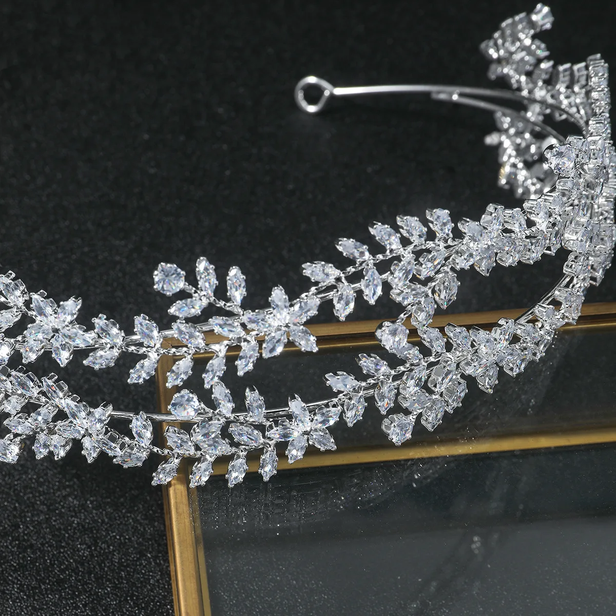 Braut Stirnbänder Hochzeit Kopfschmuck Zirkonia CZ Braut Tiaras Diadem Frauen Mädchen Haarband Party Prom Haar Schmuck Kopfschmuck – Detail 31