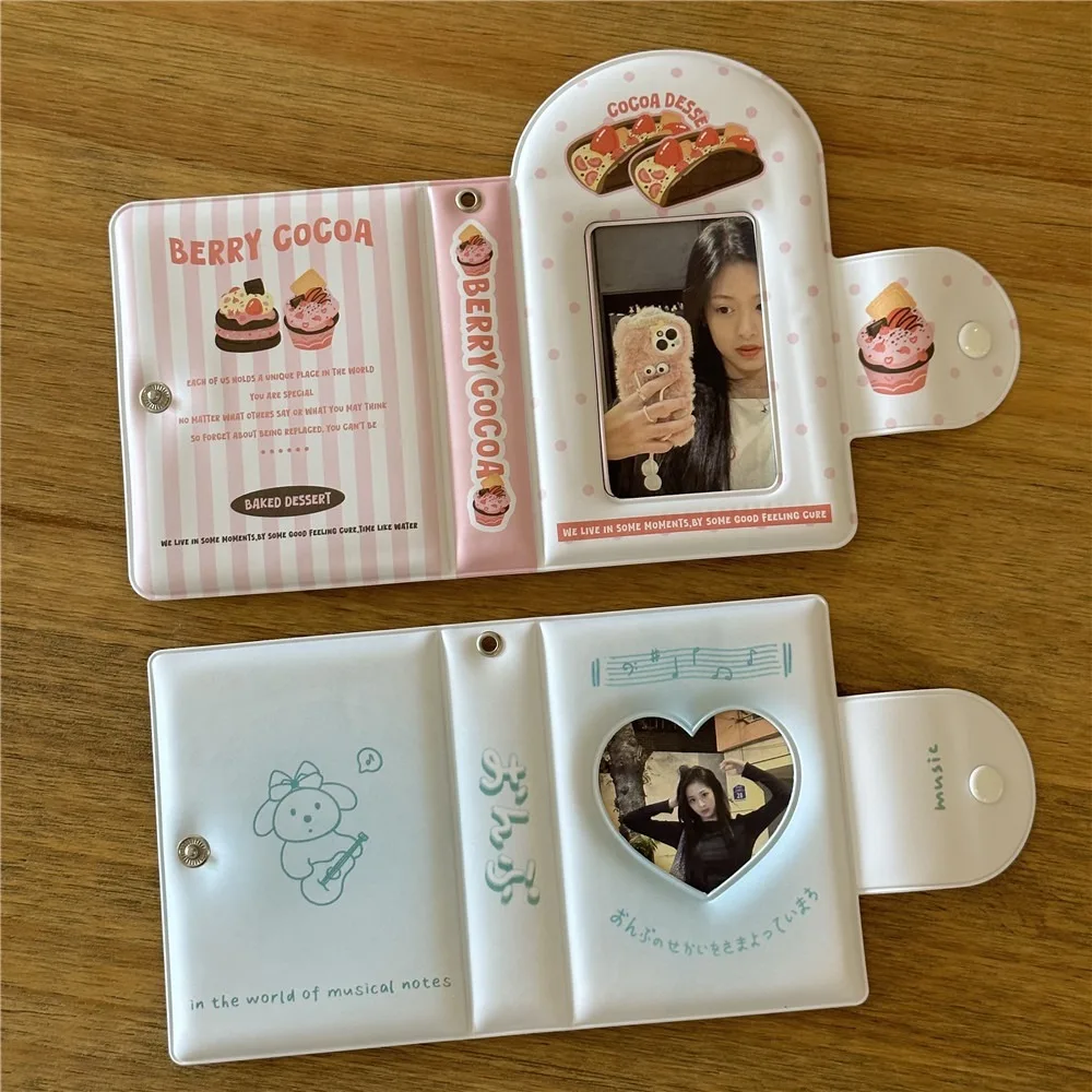 Cute Japanese Style Card Album 3 Inch Mini Idol Card Collect Book with 16 Internal Pages PVC Collectible Card Album Unisex