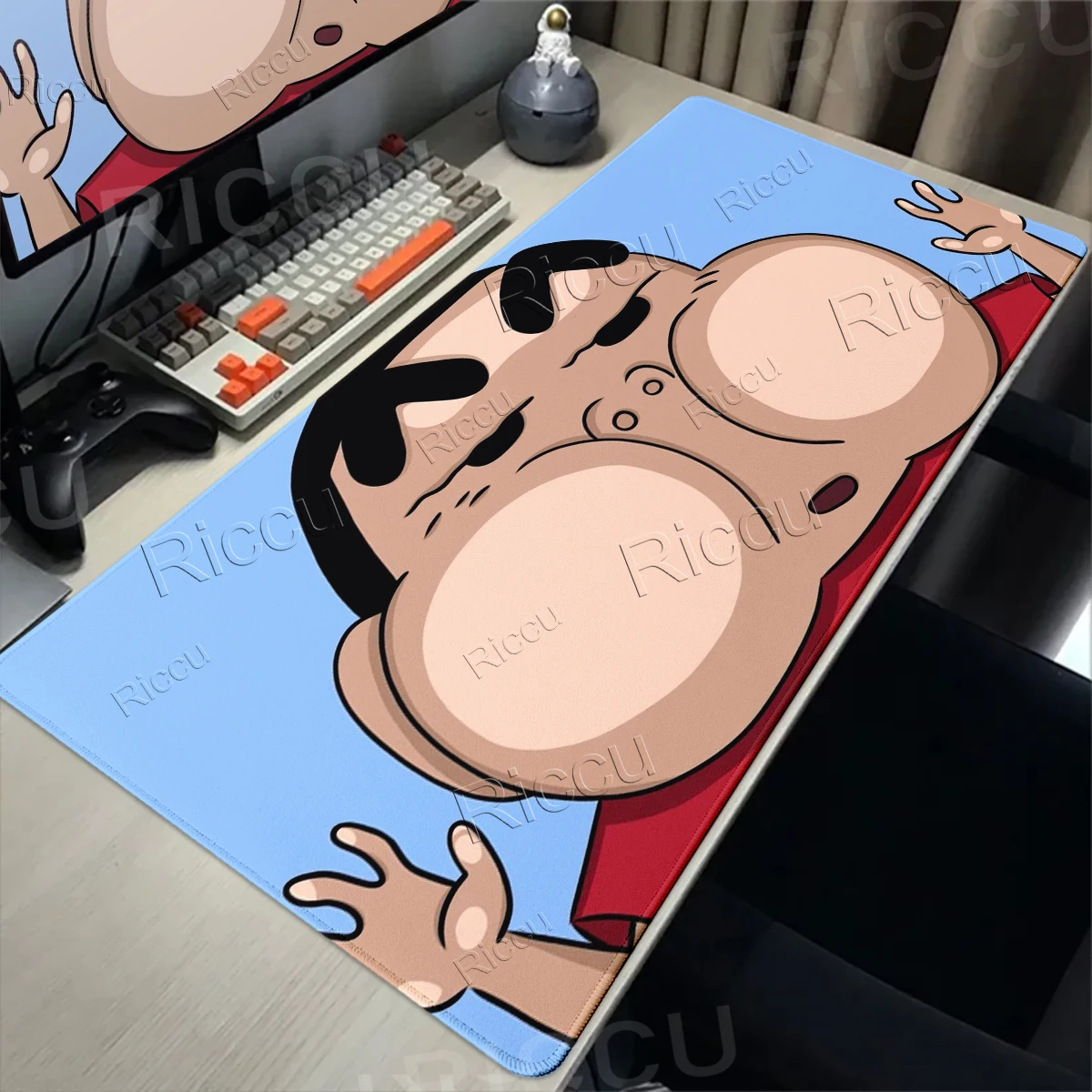 Tappetini per Mouse XXL con Motivo Anime C-Crayon Shin-chan, Tappetini Kawaii in Gomma per Gaming, Tappetini da Scrivania per Computer Portatile e Tastiera - immagine 3