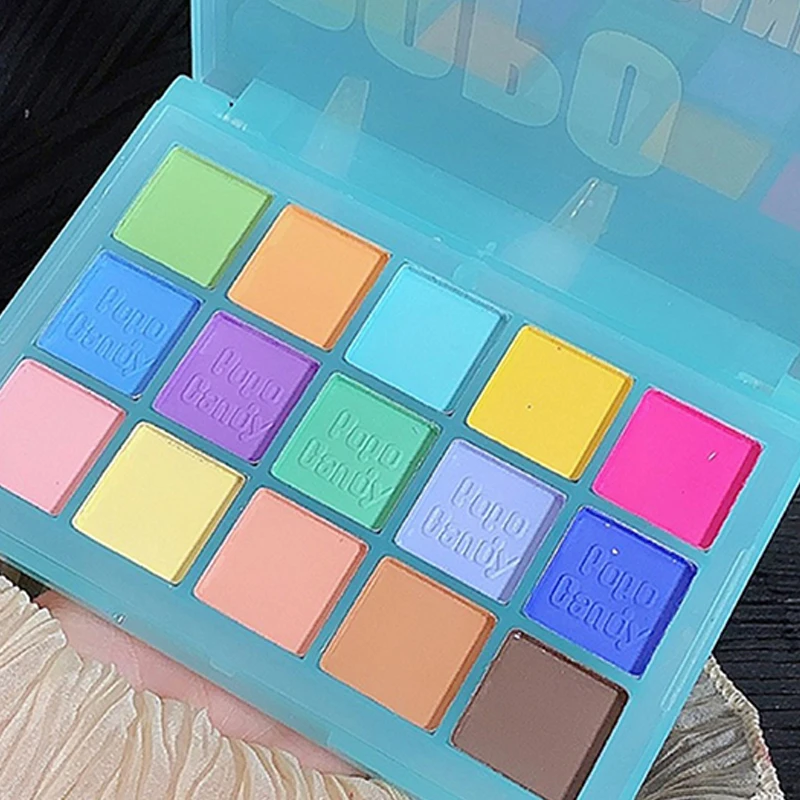 15 Colors Pastel Eyeshadow Palette Neon Pigments Long-lasting Waterproof Matte Eye Shadow Palette