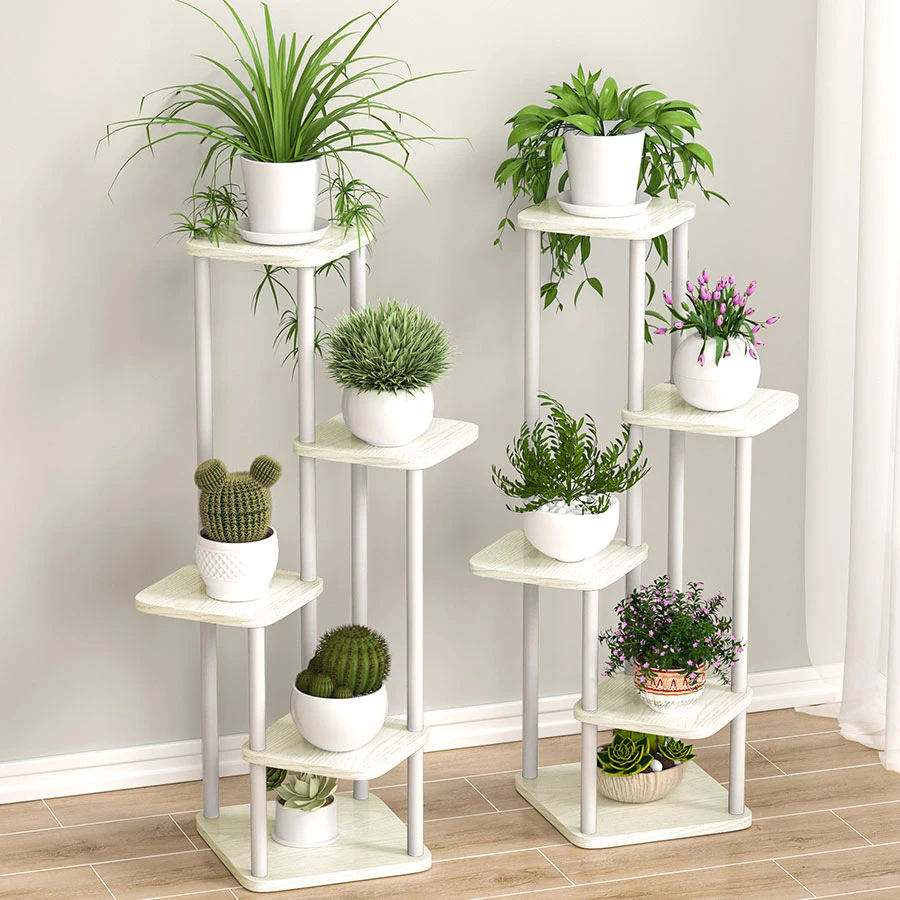 Plant Stand Pot Rack Wooden Shelf Stand For Flowers Balcony Display 4/5/6 Layer Flower Multiple Flowerpot Holder Organizer storage rack plant stand wooden flower shelf