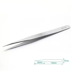 Premium Stainless Steel Antistatic Watchmaking Tweezers - Set of 1 or 5, Straight & Elbow Handle, High Hardness for Precise Watch Hands Installation (Style2 - ST - 12)