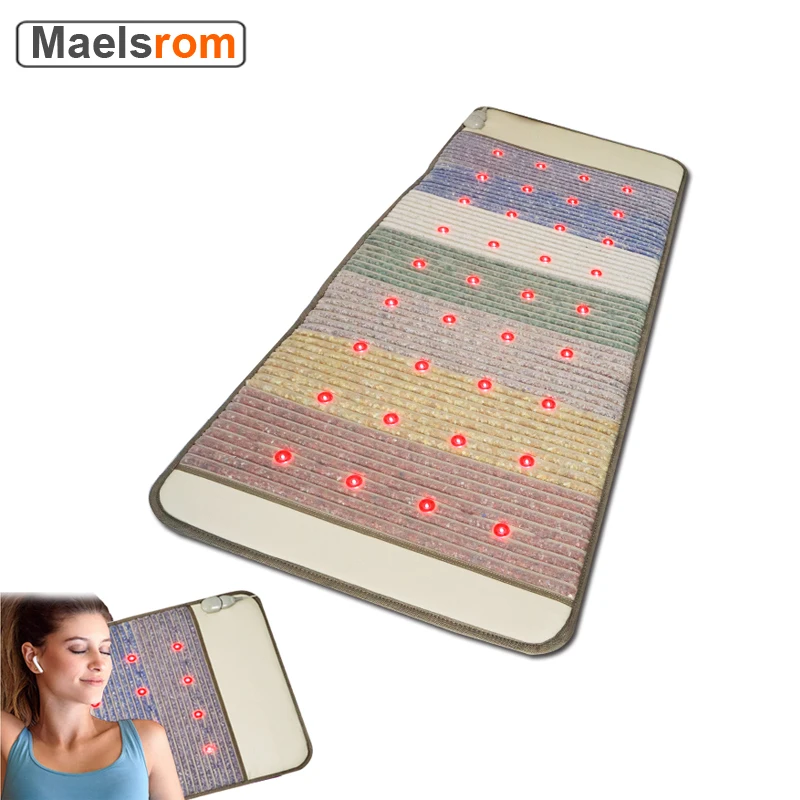 Gemstone Rainbow Pad Riscaldante A Infrarossi Photons Massage Pemf Natural Bio-Crystal Chakra Tappetino A Onde Ultra-Lunghe Per Alleviare Il Dolore Al