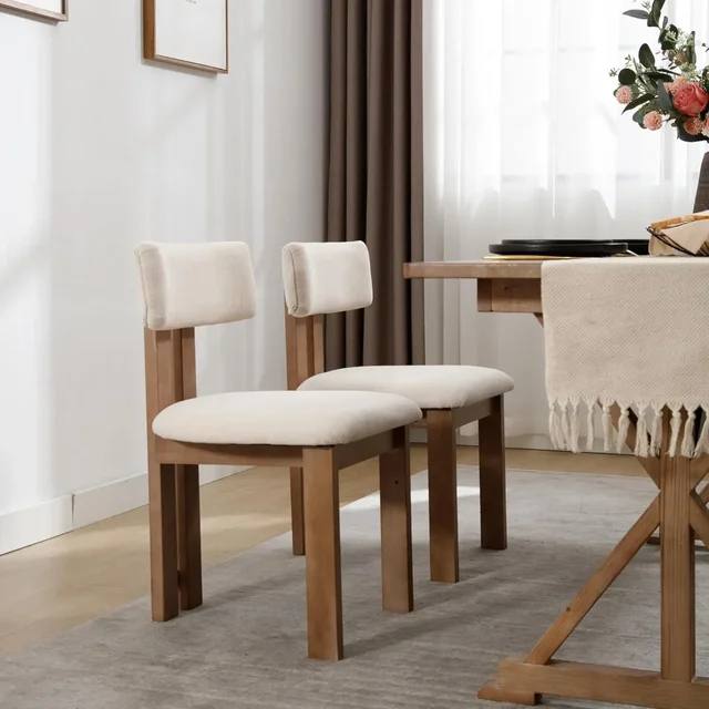Farmhouse Linen Dining Chairs 5