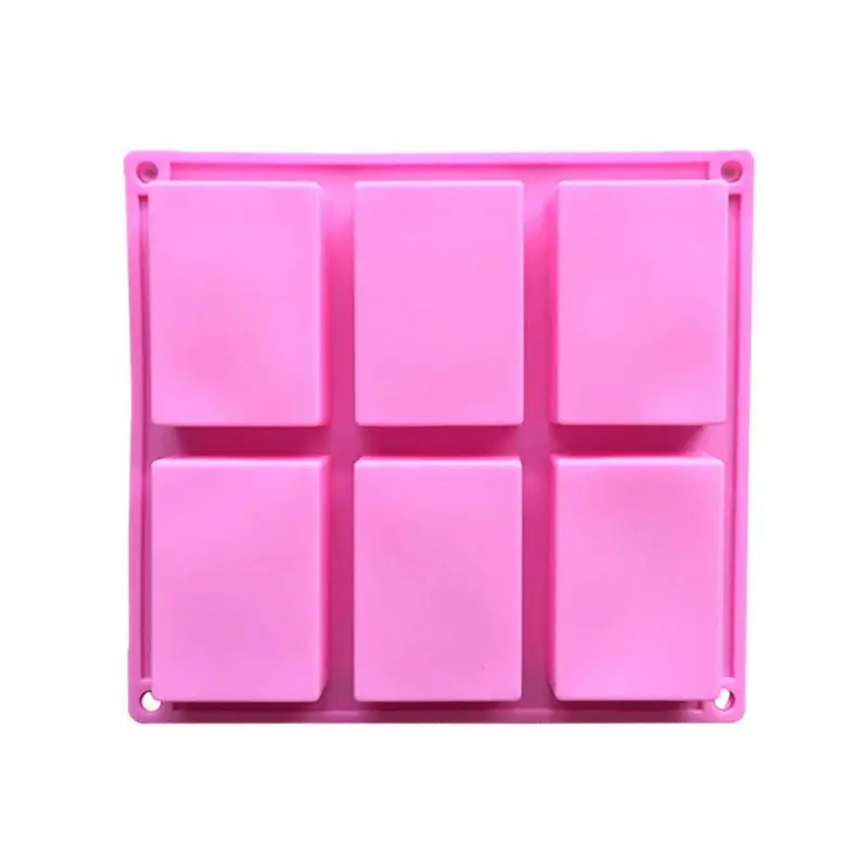 Rectangle Mold 6 Cavities Thickened Rice Krispies Treats Mold Non-stick Heat Resistant Cereal Bar Molds For Ganache For Oven