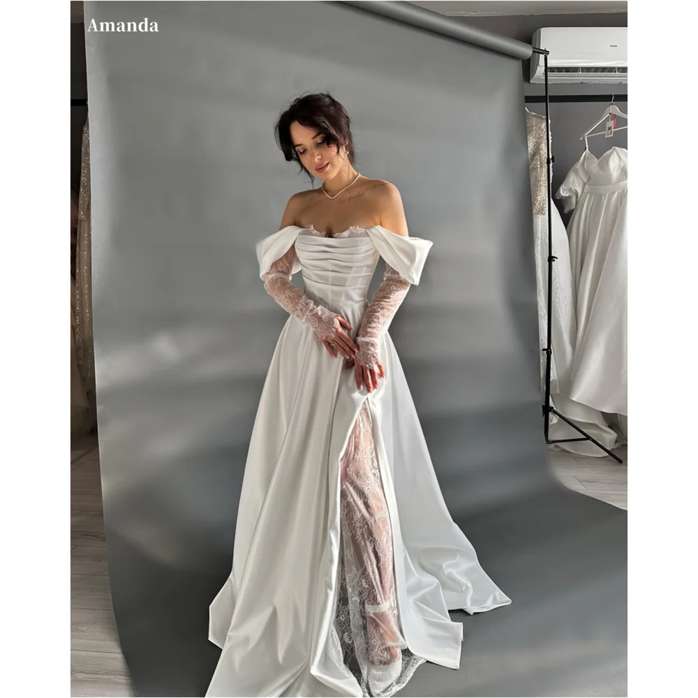 Amanda Personalizado Blanco Fuera Del Hombro Vestido De Fiesta Con amanda-personalizado-blanco-fuera-del-hombro-vestido-de-fiesta-con