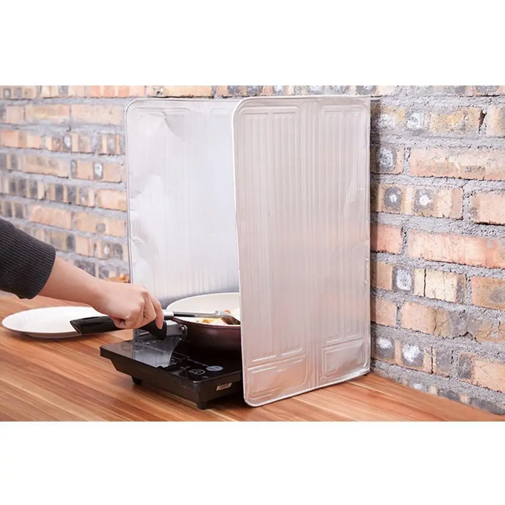 Description Picture 6 of item39*84cm Oil-proof Oil Insulation Aluminum Foil Gas Stove Oil Splatter Screen Baffle Anti-oil Function Special Kitchen Tools