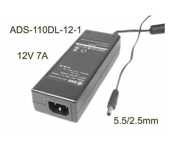 

Laptop Power Adapter, ADS-110DL-12-1, 12V 7A, Barrel 5.5/2.5mm, IEC C14