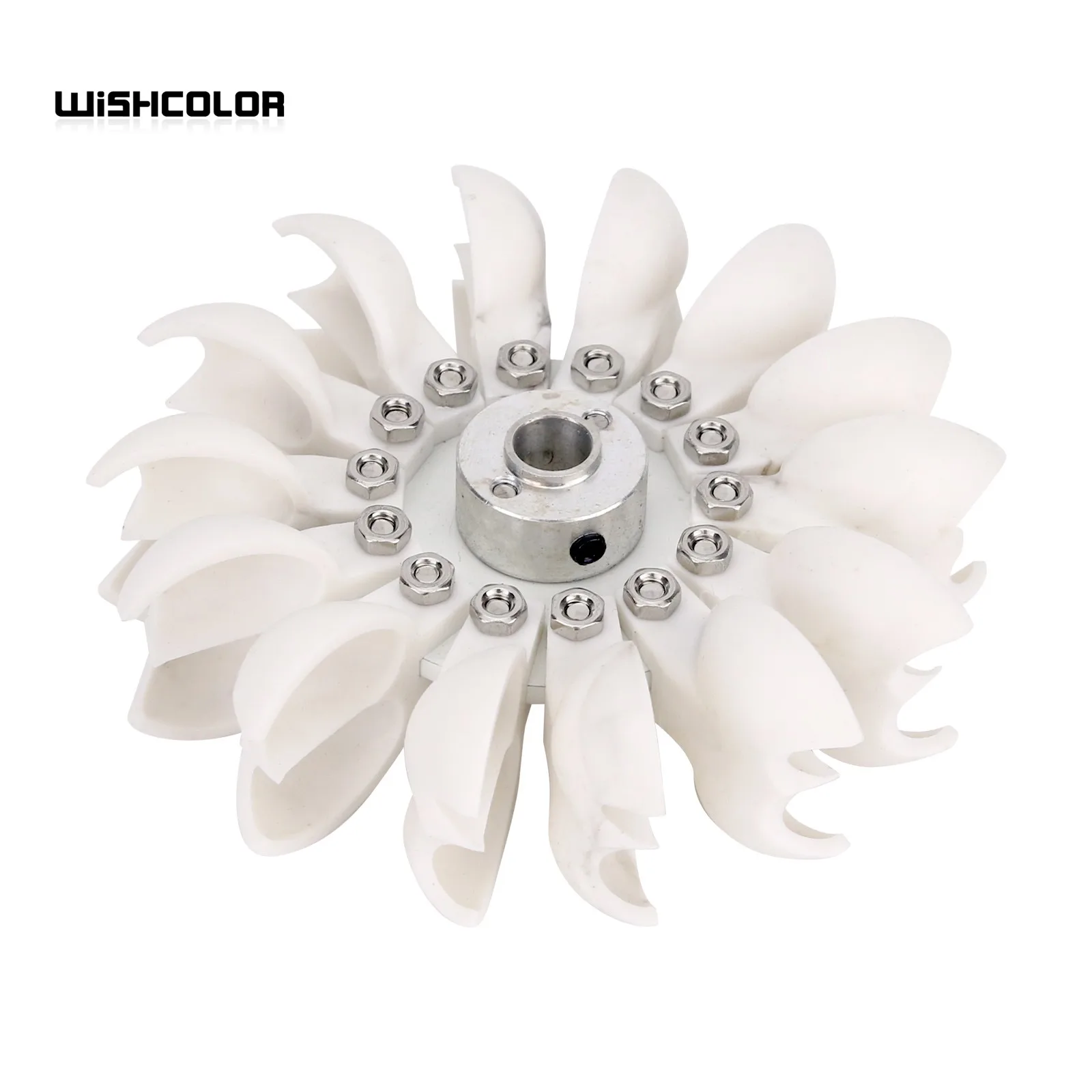 Wishcolor Pelton Wheel Turbine Pelton Water Wheel 96mm/3.8" in External Diameter Used to DIY Hydro Generators 4