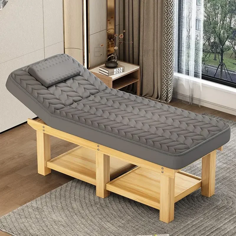 

Spa Wooden Massage Table Comfort Esthetician Pedicure Beauty Salon Foldable Bed Facial Camastro Plegable Salon Furniture MQ50MB
